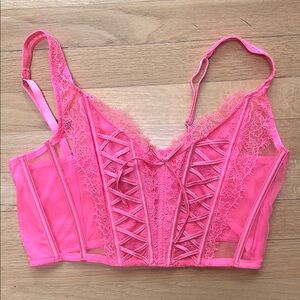 Victoria's Secret Pink Lace Bra top with Adjustable Straps